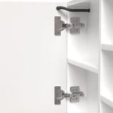 Forclover 32-in x 28-in Lighted LED Fog Free Surface Mount White Mirrored Medicine Cabinet