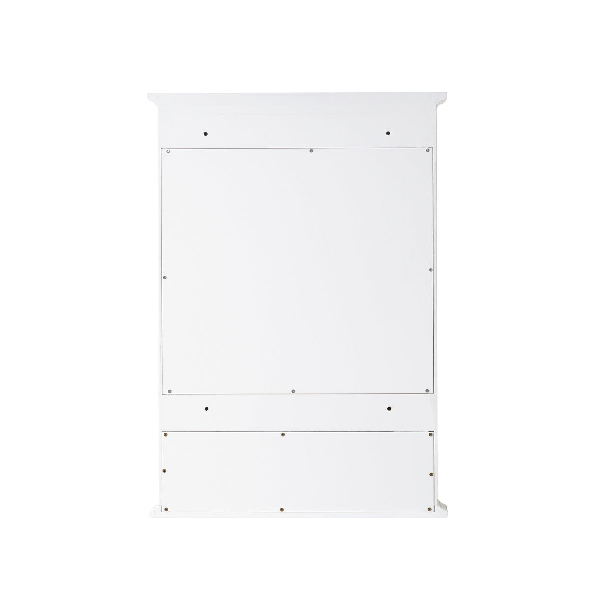 WELLFOR 24-in x 34-in Surface Mount White Mirrored Soft Close Medicine Cabinet