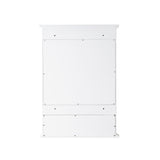 WELLFOR 24-in x 34-in Surface Mount White Mirrored Soft Close Medicine Cabinet