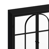 WELLFOR 24-in x 28-in Surface Mount Black Mirrored Soft Close Medicine Cabinet
