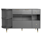 ModernLuxe 15.7-in W x 31.5-in H Mdf Gray Freestanding Utility Storage Cabinet