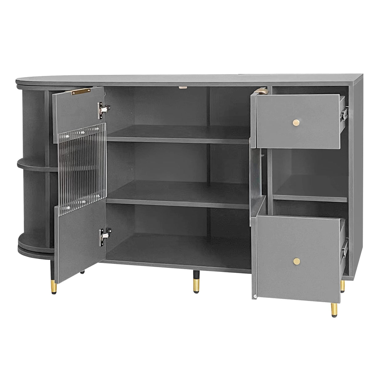 ModernLuxe 15.7-in W x 31.5-in H Mdf Gray Freestanding Utility Storage Cabinet