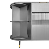 ModernLuxe 15.7-in W x 31.5-in H Mdf Gray Freestanding Utility Storage Cabinet