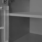ModernLuxe 15.7-in W x 31.5-in H Mdf Gray Freestanding Utility Storage Cabinet