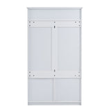 ModernLuxe Modern 40.6-in White Wood Hall Tree
