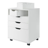 Winsome Wood Halifax White 4-Drawer 19.21-in File Cabinet
