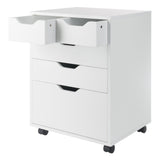 Winsome Wood Halifax White 4-Drawer 19.21-in File Cabinet