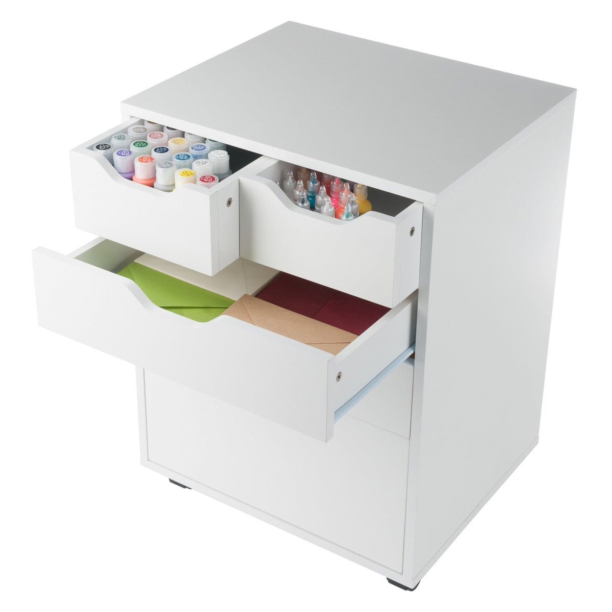 Winsome Wood Halifax White 4-Drawer 19.21-in File Cabinet