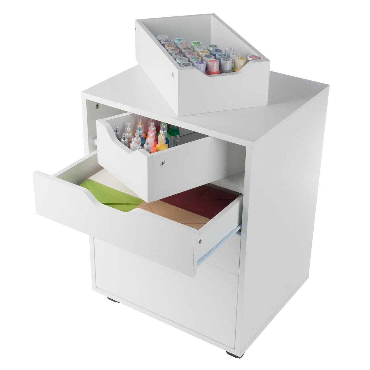 Winsome Wood Halifax White 4-Drawer 19.21-in File Cabinet