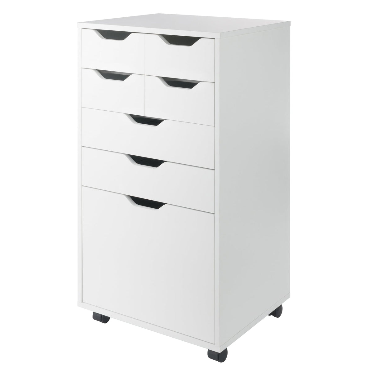 Winsome Wood Halifax White 6-Drawer 19.21-in File Cabinet