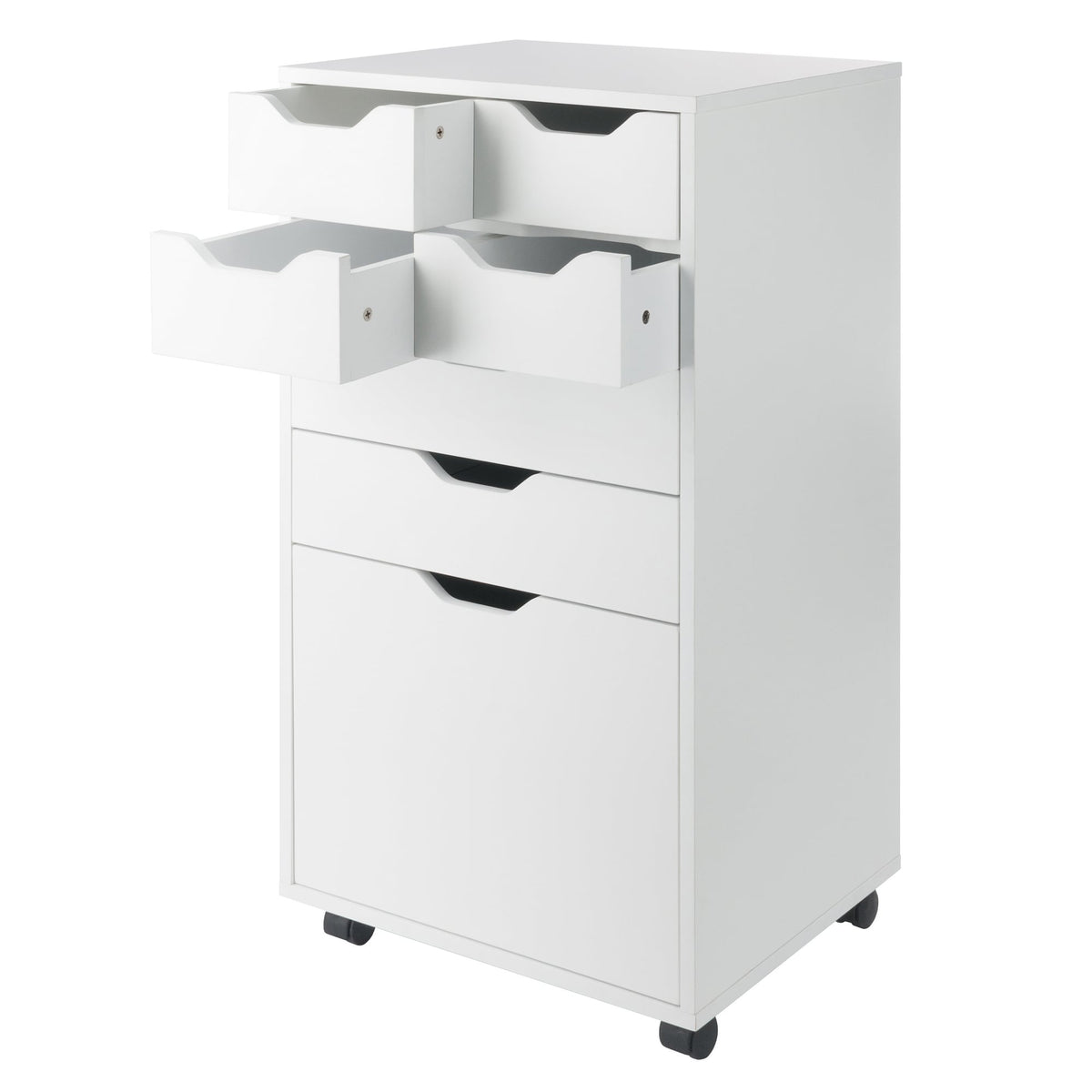 Winsome Wood Halifax White 6-Drawer 19.21-in File Cabinet