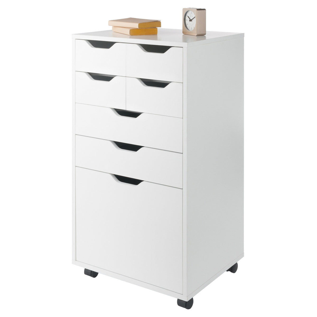 Winsome Wood Halifax White 6-Drawer 19.21-in File Cabinet