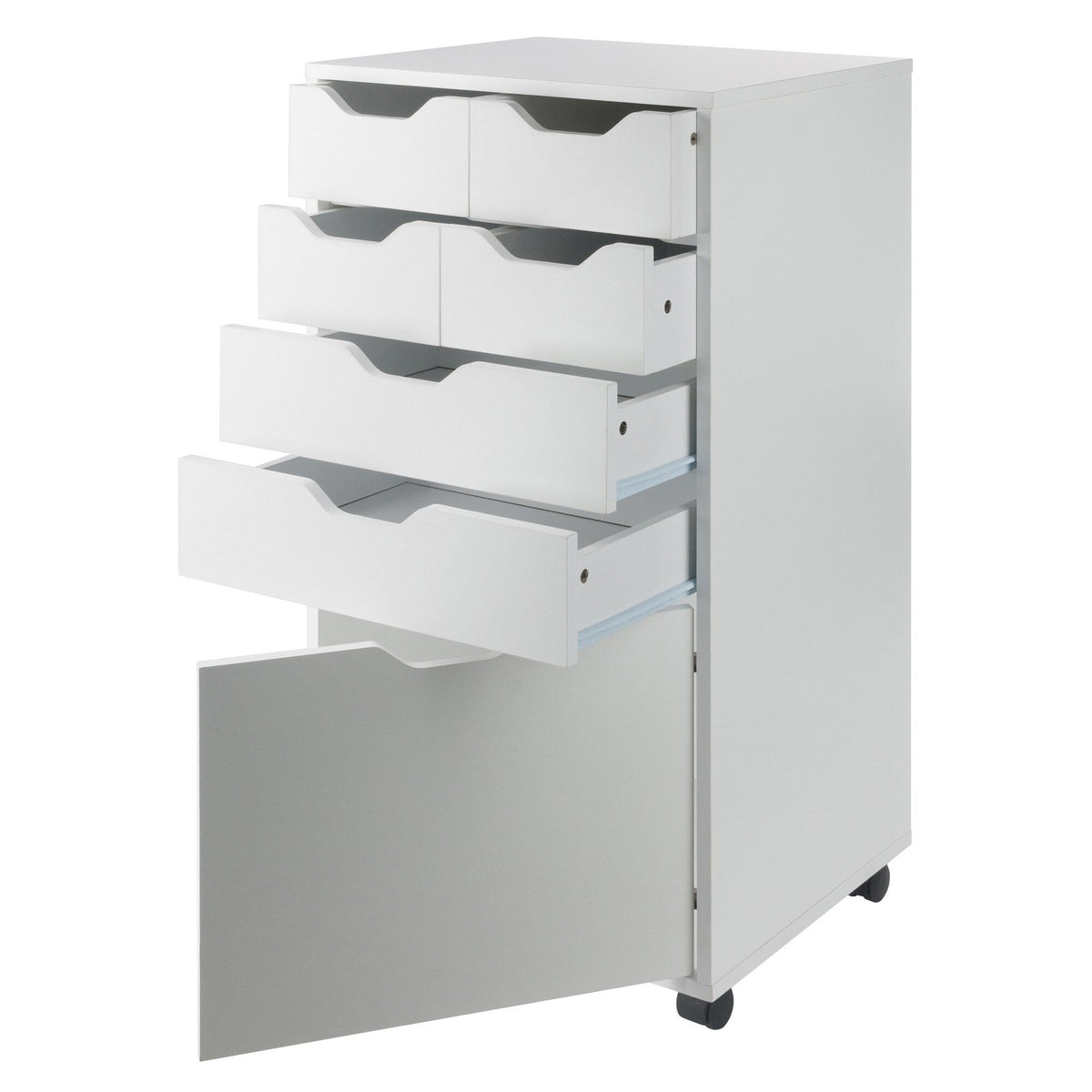 Winsome Wood Halifax White 6-Drawer 19.21-in File Cabinet