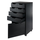 Winsome Wood Halifax Black 6-Drawer 19.21-in File Cabinet