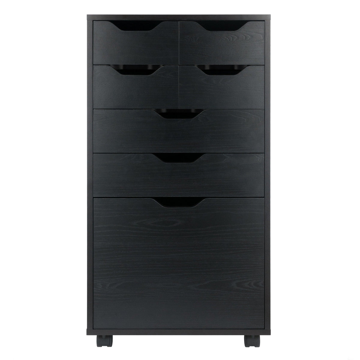 Winsome Wood Halifax Black 6-Drawer 19.21-in File Cabinet