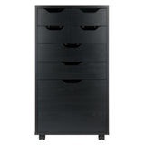 Winsome Wood Halifax Black 6-Drawer 19.21-in File Cabinet