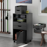 Winsome Wood Halifax Black 6-Drawer 19.21-in File Cabinet