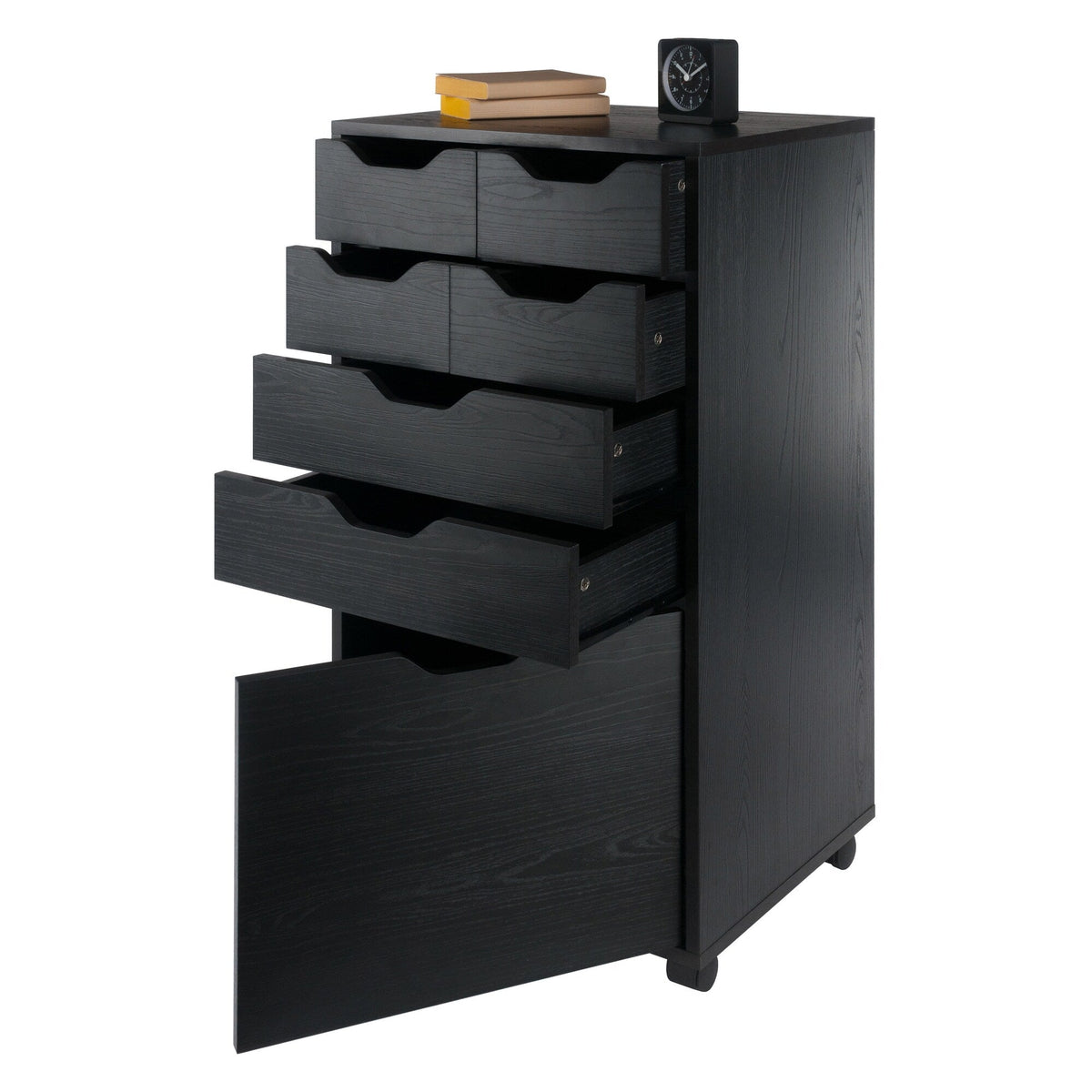 Winsome Wood Halifax Black 6-Drawer 19.21-in File Cabinet