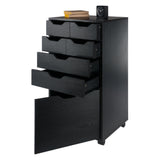 Winsome Wood Halifax Black 6-Drawer 19.21-in File Cabinet