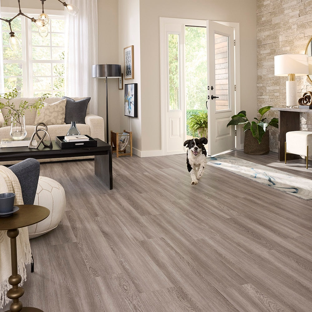 Pergo DuraCraft Lourdes Oak Gray Luxury Vinyl Plank - Waterproof 22-mil