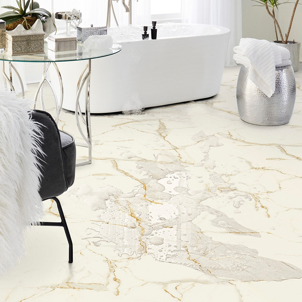 Pergo Rome Marble White Waterproof Luxury Vinyl Tile Flooring