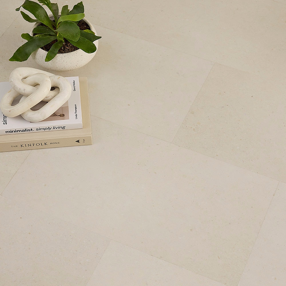 Pergo Marbella Limestone Gray Luxury Vinyl Tile Flooring with WetProtect
