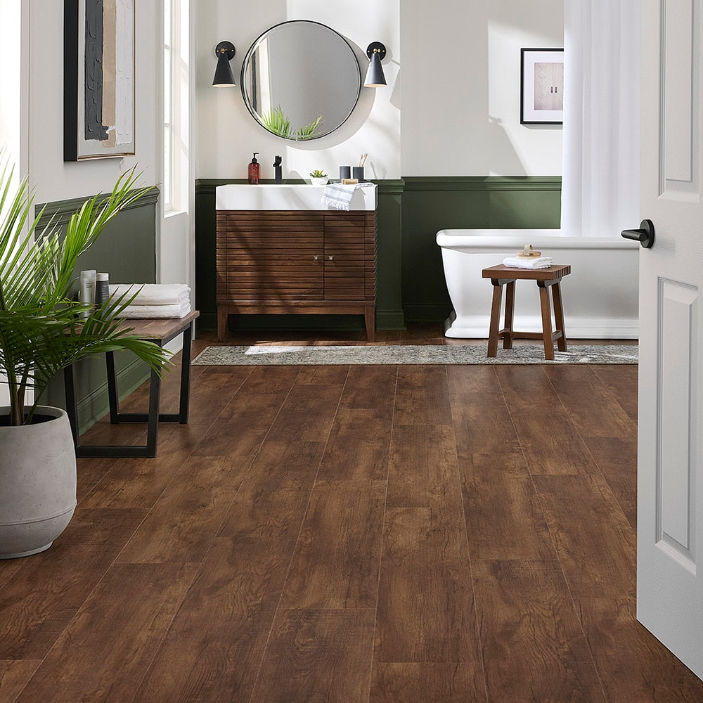 Pergo DuraCraft Marsala Oak Brown Waterproof Luxury Vinyl Plank Flooring