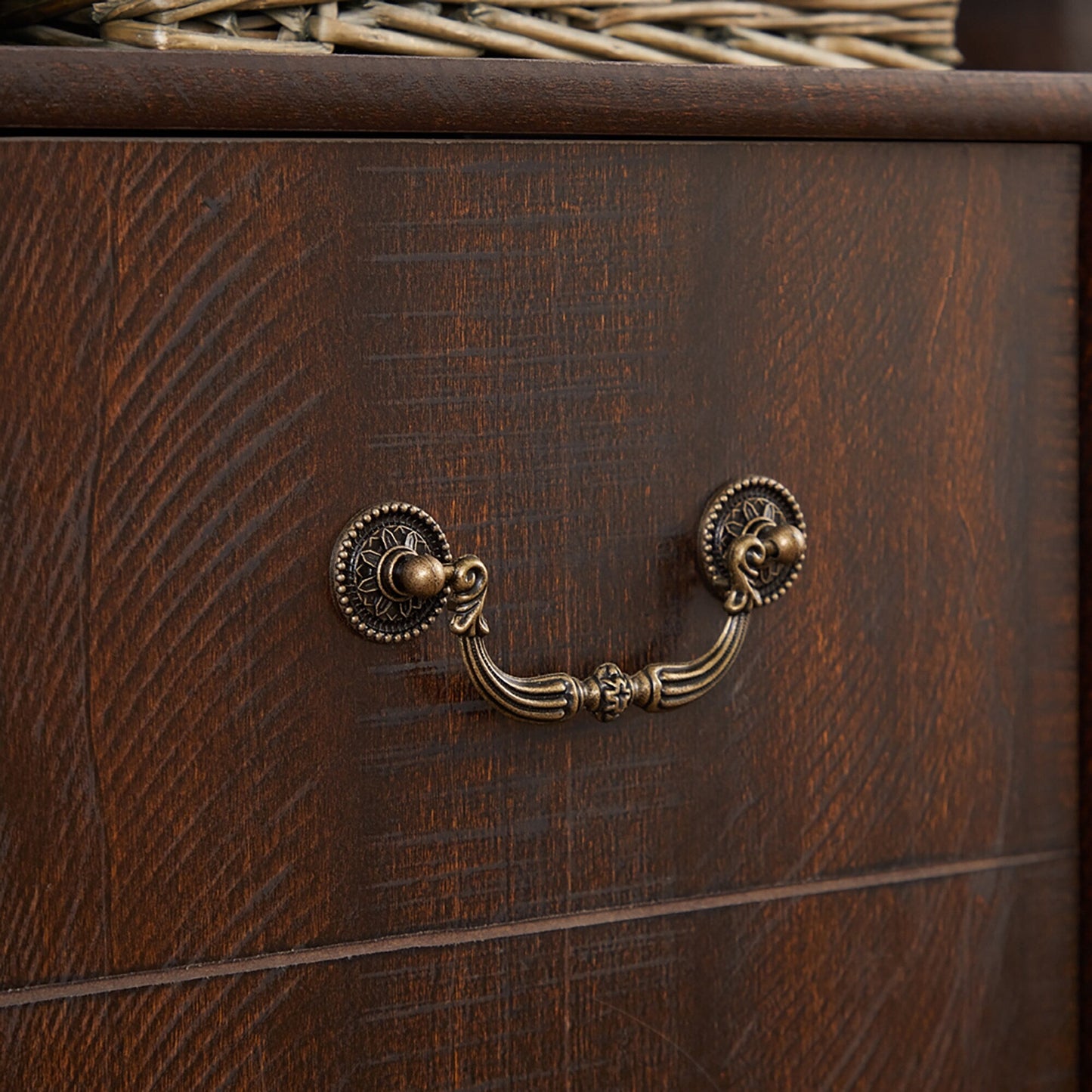 Fun Orange TV-STAND Farmhouse/Rustic Espresso Tv Cabinet (Accommodates TVs up to 65-in)