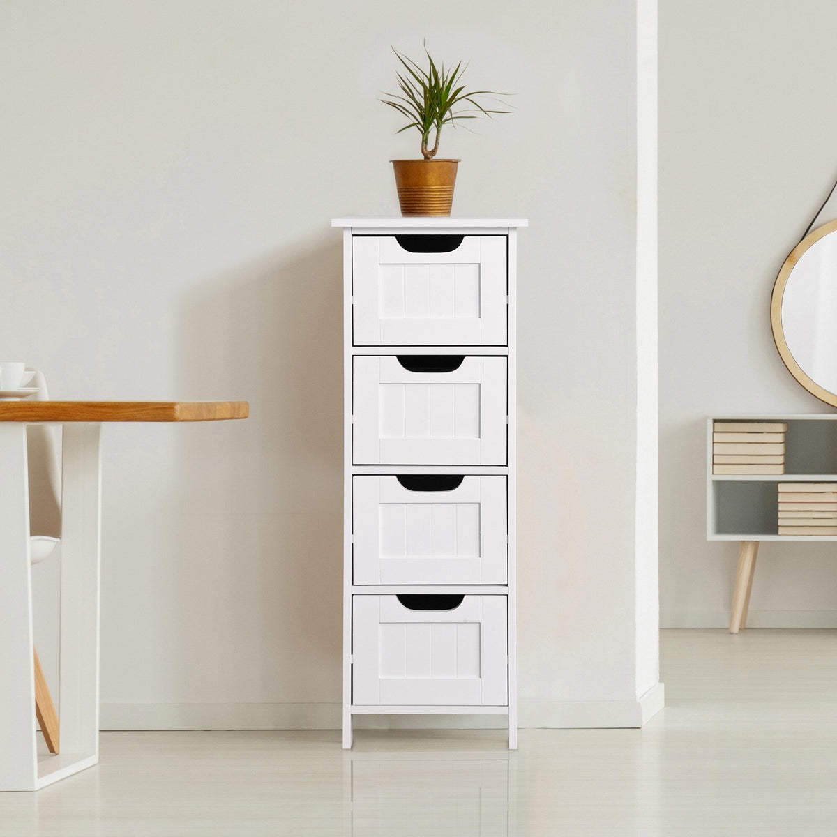 Siavonce 11.8-in W x 11.8-in H Mdf White Freestanding or Wall-mount Utility Storage Cabinet