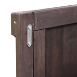 BABOOM Brown Wood Base with Stainless Steel Metal Top Rolling Kitchen Island (18.5-in x 50.25-in x 36.3-in)