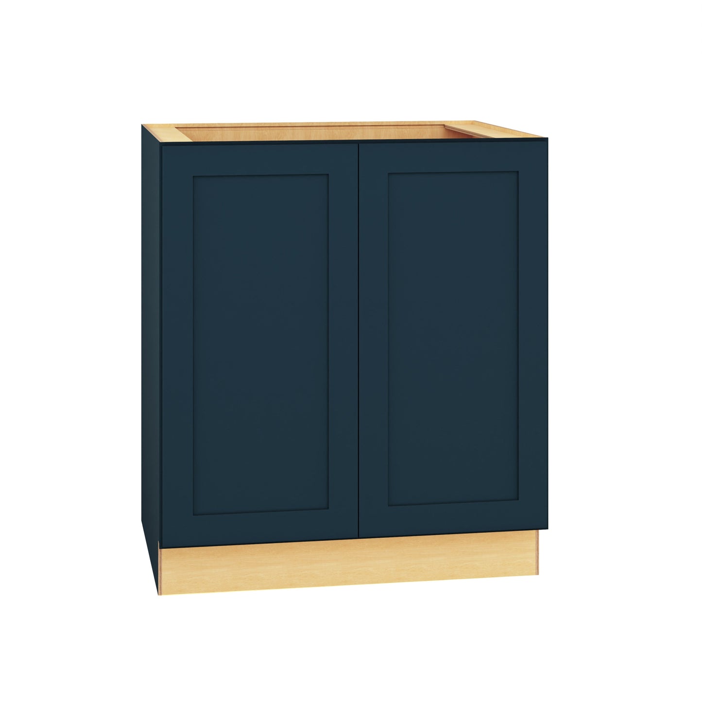 Diamond Express Jamestown 30-in W x 34.5-in H x 24-in D Regatta Blue Base Fully Assembled Plywood Cabinet (Recessed Panel Shaker Door Style)