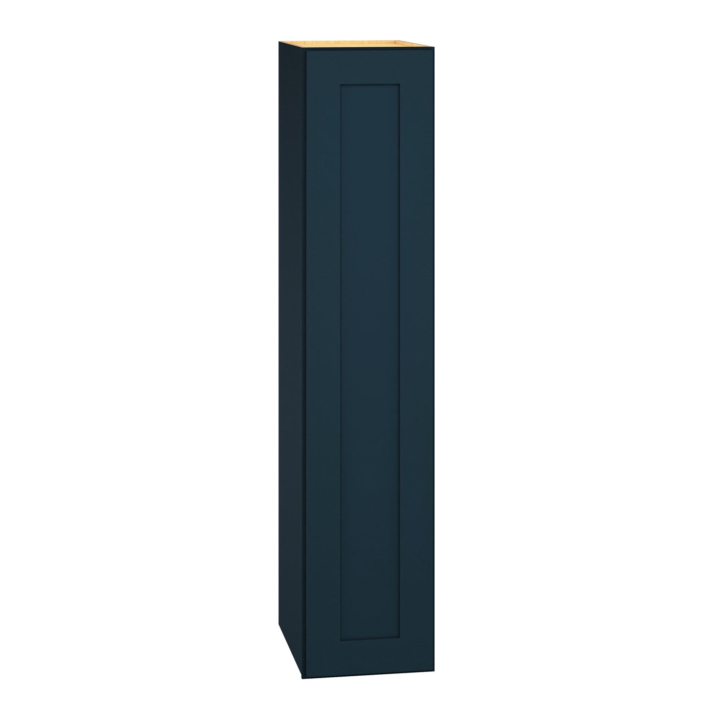 Diamond Express Jamestown 9-in W x 42-in H x 12-in D Regatta Blue Wall Fully Assembled Plywood Cabinet (Recessed Panel Shaker Door Style)