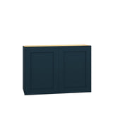 Diamond Express Jamestown 30-in W x 21-in H x 12-in D Regatta Blue Wall Fully Assembled Plywood Cabinet (Recessed Panel Shaker Door Style)