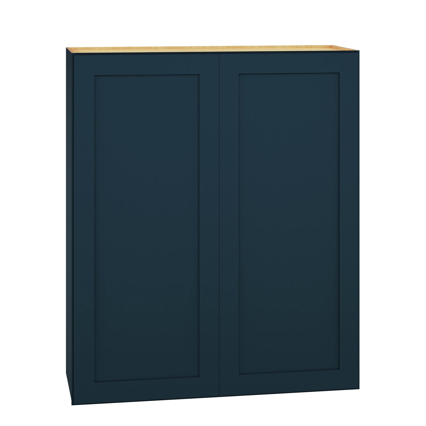Diamond Express Jamestown 33-in W x 39-in H x 12-in D Regatta Blue Wall Fully Assembled Plywood Cabinet (Recessed Panel Shaker Door Style)