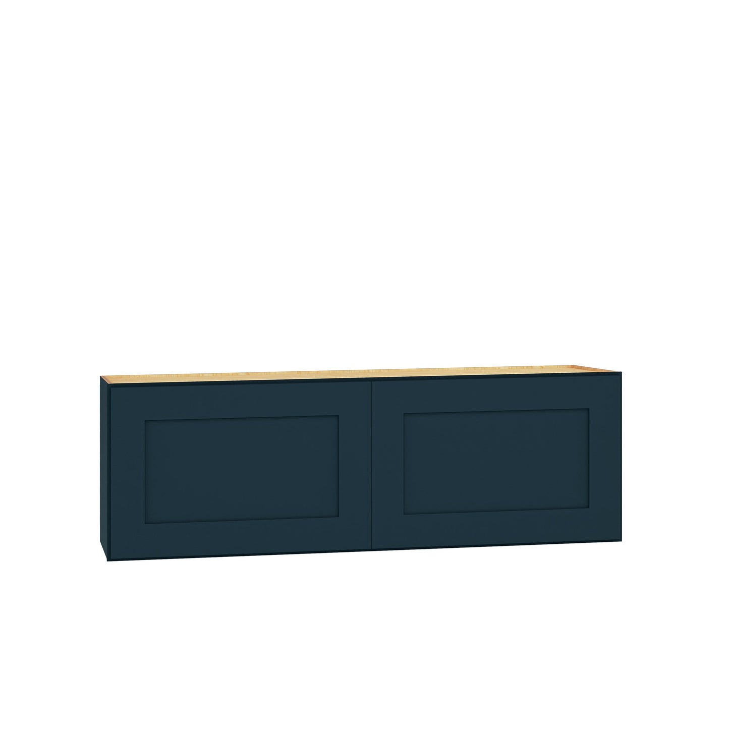 Diamond Express Jamestown 36-in W x 12-in H x 12-in D Regatta Blue Wall Fully Assembled Plywood Cabinet (Recessed Panel Shaker Door Style)