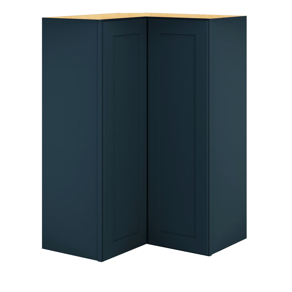 Diamond Express Jamestown 36-in W x 36-in H x 12-in D Regatta Blue L-shaped Corner Wall Fully Assembled Plywood Cabinet (Recessed Panel Shaker Style)