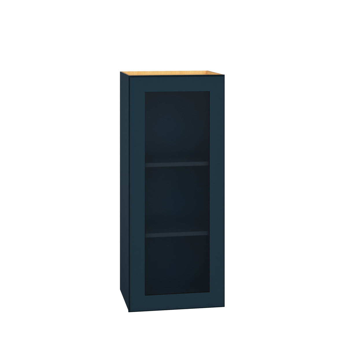 Diamond Express Jamestown 15-in W x 36-in H x 12-in D Regatta Blue Wall Fully Assembled Plywood Cabinet (Recessed Panel Shaker Door Style)