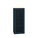 Diamond Express Jamestown 15-in W x 36-in H x 12-in D Regatta Blue Wall Fully Assembled Plywood Cabinet (Recessed Panel Shaker Door Style)