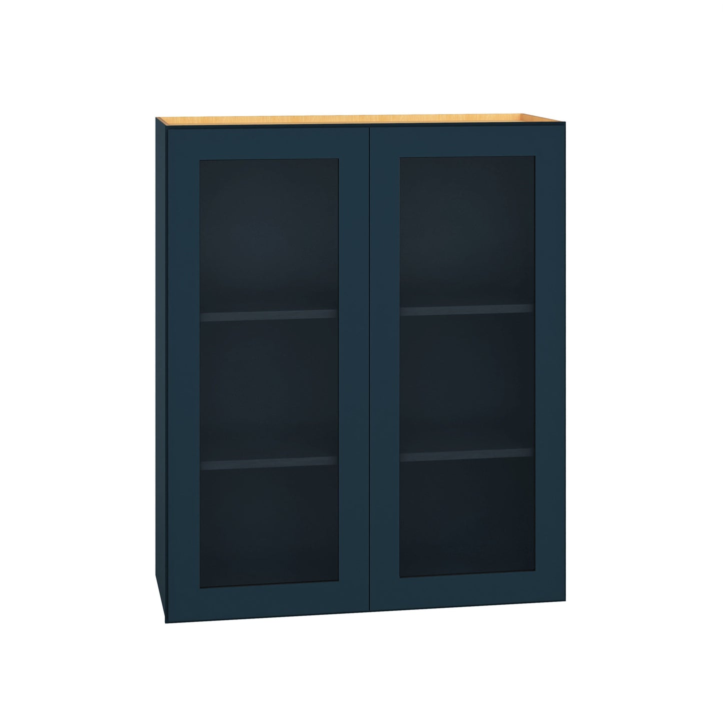 Diamond Express Jamestown 30-in W x 36-in H x 12-in D Regatta Blue Wall Fully Assembled Plywood Cabinet (Recessed Panel Shaker Door Style)