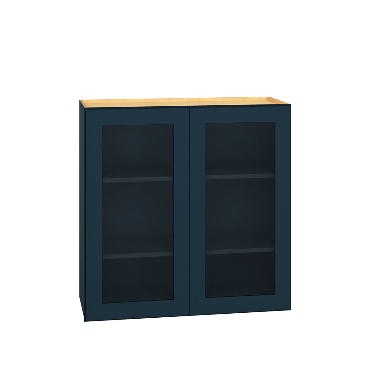 Diamond Express Jamestown 30-in W x 30-in H x 12-in D Regatta Blue Wall Fully Assembled Plywood Cabinet (Recessed Panel Shaker Door Style)