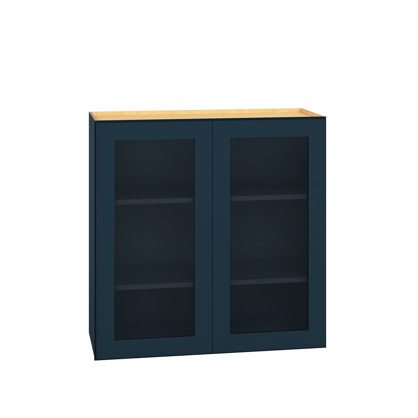 Diamond Express Jamestown 30-in W x 30-in H x 12-in D Regatta Blue Wall Fully Assembled Plywood Cabinet (Recessed Panel Shaker Door Style)