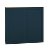 Diamond Express Jamestown 42-in W x 39-in H x 12-in D Regatta Blue Wall Fully Assembled Plywood Cabinet (Recessed Panel Shaker Door Style)