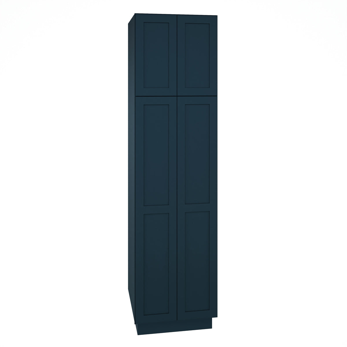 Diamond Express Jamestown 24-in W x 96-in H x 24-in D Regatta Blue Pantry Fully Assembled Plywood Cabinet (Recessed Panel Shaker Door Style)