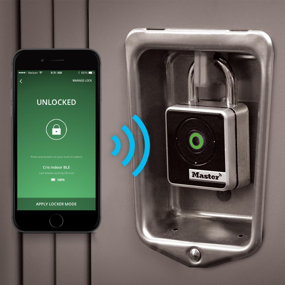 Bluetooth 1-29/32 in. Wide Zinc Indoor Personal Use Padlock - Super Arbor