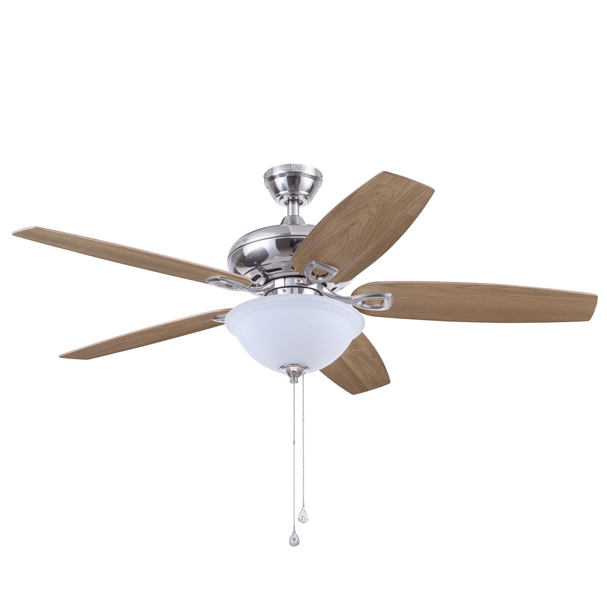 Harbor Breeze Coastal Creek 52-in Brushed Nickel LED Indoor Ceiling Fan with Light Kit (5-Blade)