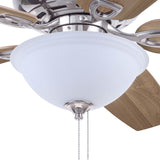 Harbor Breeze Coastal Creek 52-in Brushed Nickel LED Indoor Ceiling Fan with Light Kit (5-Blade)