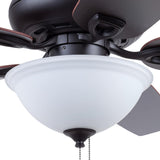 Harbor Breeze Coastal Creek 52-in Bronze LED Indoor Ceiling Fan with Light Kit, Reversible Toffee/Cocoa Blades (5-Blade)