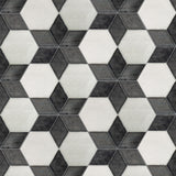 Starfire White and Black 6-in x 6-in Multi-finish Porcelain Patterned Floor and Wall Tile (0.177-sq ft/ Piece)