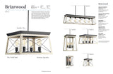 Progress Lighting Briarwood 4-Light Black Farmhouse Chandelier
