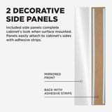 Style Selections 22.5-in x 30.5-in Surface/Recessed Mount Brushed Nickel Mirrored Soft Close Medicine Cabinet